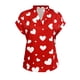 thumbnail image 5 of Fiudx Ofertas de La Semana Blusa de Manga Corta con Cuello En V y Estampado Cómodo Informal para Mujer a La Moda, 5 of 7