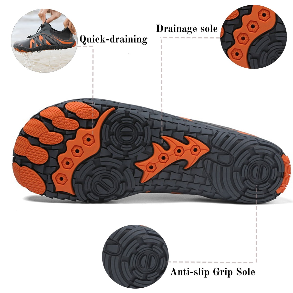 COM STAR Men Quick Dry Lightweight Aqua Shoes Women Breathable Swim Shoes Unisex Barefoot Water Shoes for for Beach, Pool, Hiking, Boating, Surfing & Outdoor