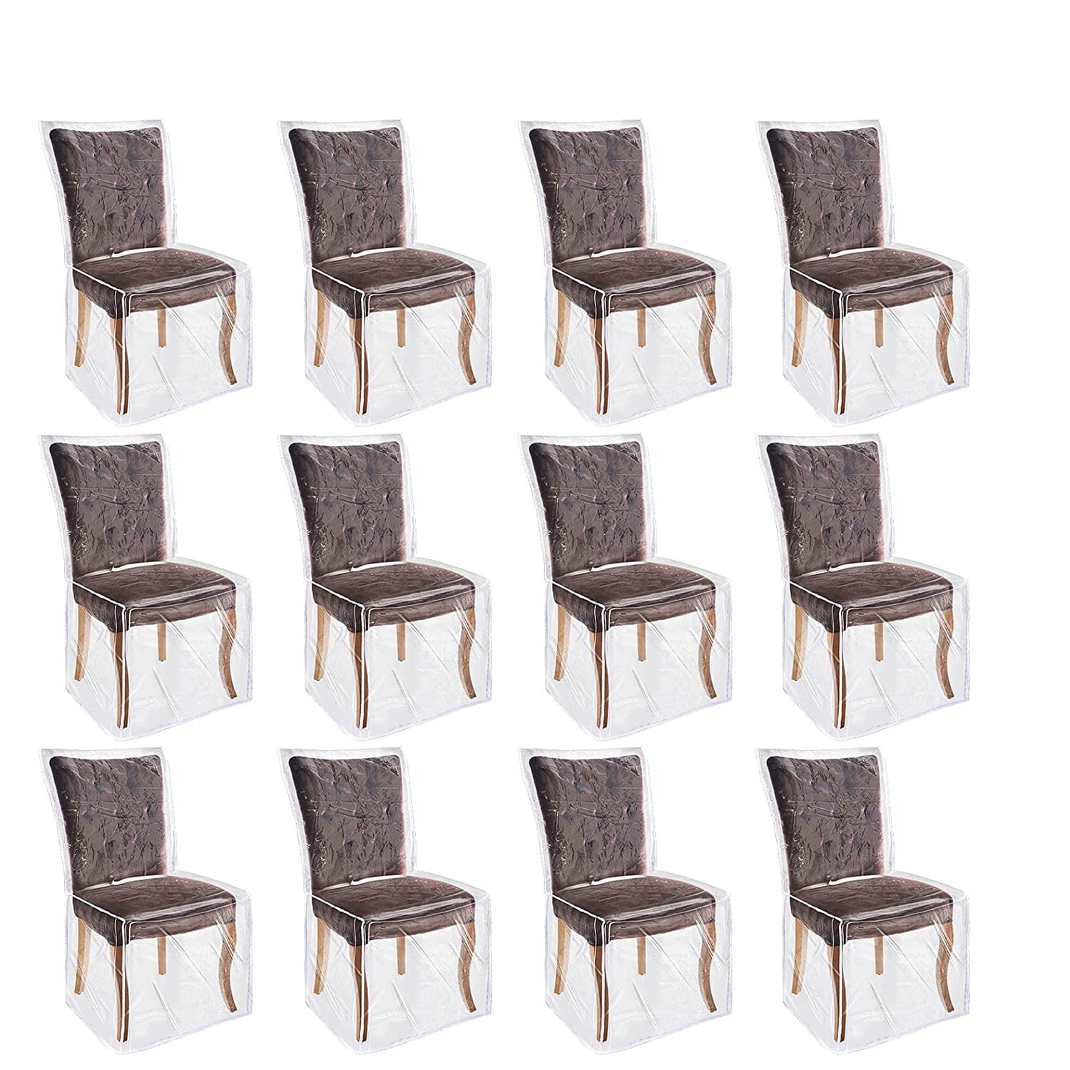 Plastic Chair Covers Protectors Furniture Chair Covers Set PVC Dining