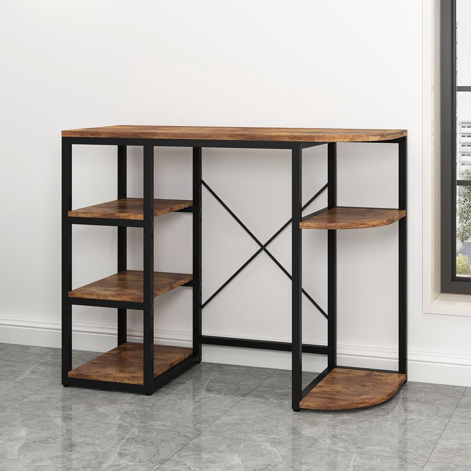 Mini Fridge Stand with Storage, Bakers Rack, Mini Fridge Cabinet with Storage, Coffee Bar Cabinet with Mini Refrigerator, Microwave Oven Stand Rack for Home Dorm Office.