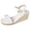 White, variant on Espadrilles for Women Rhinestone Band Open Toe Sandals Summer Elegant Dress Ankle Strap Wedges High Heels Black Size 6