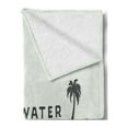 thumbnail image 2 of Surf Soft Flannel Fleece Throw Blanket, Inspirational Water Sport Words I am Nothing Palm Tree, Cozy Plush for Indoor and Outdoor Use, 50" x 70", Coconut Charcoal Grey, by Ambesonne, 2 of 5