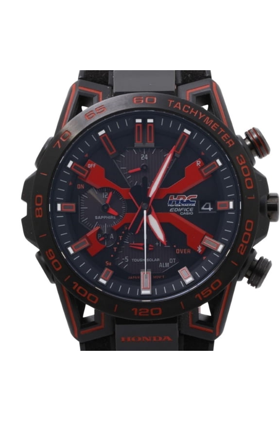 Pre-Owned CASIO Edifice Sospensione Honda Racing Red Edition EQB2000HR1AJR Black Stainless...