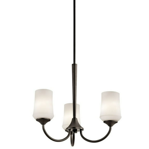 43664OZL18-Kichler Lighting-Aubrey - 3 Light Small Chandelier - with Transitional inspirations - 19.25 inches tall by 21.5 inches wide-Olde Bronze