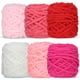 thumbnail image 1 of Hilo Chenille Grueso WSICSE Poliéster 6x100g Blanco Rosa, 1 of 6