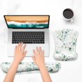 thumbnail image 2 of SHIQI-Mouse Pad Wrist Support Keyboard Wrist Rest Pad Ergonomic Mousepad Non-Slip Memory Foam Keyboard Pad Easy Typing Pain Relief Perfect for PC Laptop Gaming Office, Leaves and Branches, 2 of 4