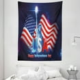 thumbnail image 1 of 4th of July Tapestry, Statue of Liberty Design Holding the Fire of Justice Liberty Graphic Design, Wall Hanging for Bedroom Living Room Dorm Decor, 60W X 80L Inches, Multicolor, by Ambesonne, 1 of 2