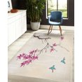 thumbnail image 4 of Japanese Decorative Rug, Cherry Blossom Sakura Tree Branches Romantic Spring Themed Watercolor Picture, Quality Carpet for Bedroom Dorm and Living Room, 6 Sizes, Dark Magenta, by Ambesonne, 4 of 4