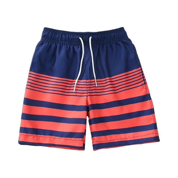 ZKIRBJV Kids Swim Trunks 10-12 July 4th Independence Day Shorts American Flag Print Bathing Suits Boy Beach Swimwear Royal Blue 11-12 Years