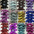 thumbnail image 1 of JUNWELL 110cm Fashion Flat Glitter Colored Shoe Laces Canvas Sneaker Shoelaces String Blue, 1 of 9
