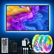 EEEkit 50ft LED Light Strip with Remote, 3528 Color Changing TV Backlight 900 LED Tape Lights Party Lighting