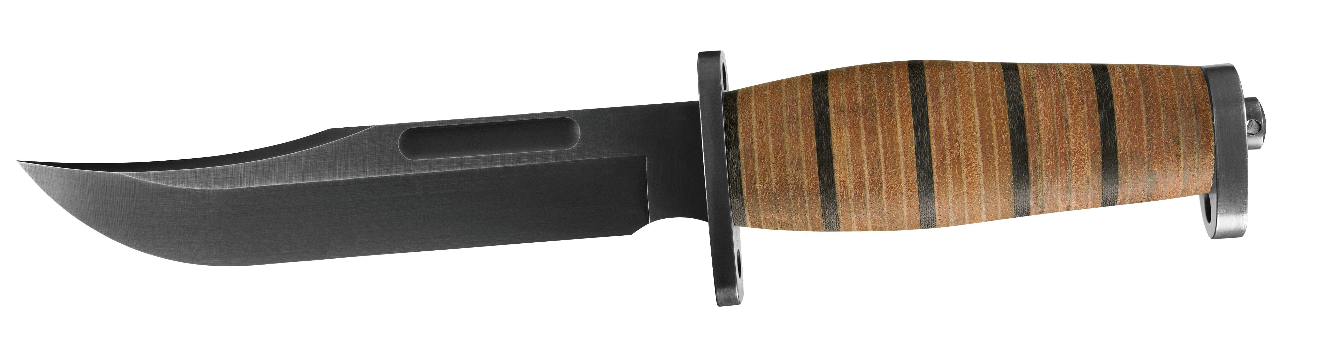 Buck Knives Brahma 6" Blade, Stacked Leather Handle, Clam Package