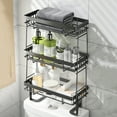 thumbnail image 2 of Over The Toilet Storage, Back Of Toilet Storage Rack, Punch-Free Over Toilet Shelf Organizer, Bathroom Organizer And Storage For Space Saver, 2 of 9
