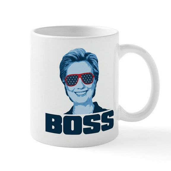 CafePress - Hillary BOSS Mug - 11 oz Ceramic Mug - Novelty Coffee Tea Cup