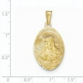 thumbnail image 3 of 14K Yellow Gold Polished D/C Sagrado Corazon Oval Pendant Made In Mexico k5590, 3 of 3