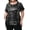 Black and Silver, variant on Women's Sequin Tops Plus Size Round Neck Sparkle Glitter Short Sleeve Party Tunic Blouse