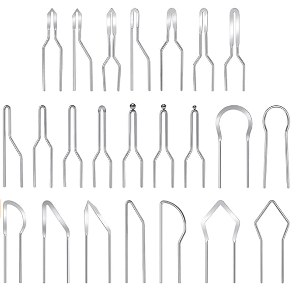 Toorise 23Pcs Pyrography Wire Tips Heat Resistant Wood Burning Tips Replacement Durable Multiple Shape Pyrography Wire Pen Nibs for Wood Burning Leather Cutting Paper Craft