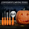 thumbnail image 2 of 5 Pcs Outils de Sculpture de Citrouille d'Halloween en Acier Inoxydable Outils de Sculpture DIY, 2 of 6