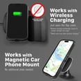 thumbnail image 4 of Vena vCommute For Apple iPhone 17 Pro Case Hidden Wallet,  Flip Leather Cover Slot Card Holder with kickstand, [Military Grade Drop Protection], Black, 4 of 9