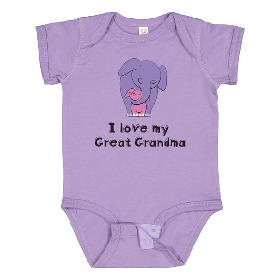 Inktastic I Love My Great Grandma Elephant Girls Baby Bodysuit