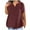 Wine, variant on HAiming Plus Size Summer Tops for Women Short Sleeve Solid V Neck Basic Shirts Casual Loose Pullover Tunic Blouse