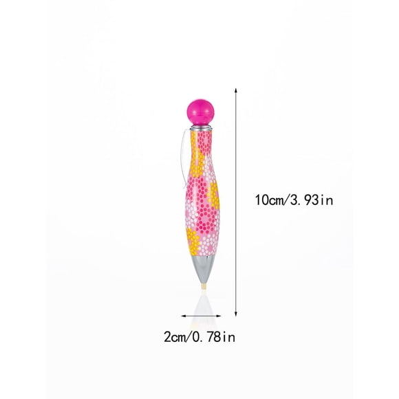 Stylo de Peinture en Strass Design Accrocheur Outil de Perçage Multifonctionnel Accessoires de Broderie Décoration d'Art d'Ongle pour la Maison rose Rouge