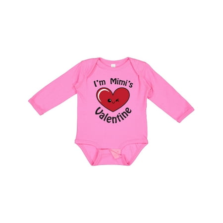 

Inktastic I m Mimi s Valentine Gift Baby Boy or Baby Girl Long Sleeve Bodysuit
