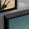 thumbnail image 4 of wall26 - 3 Piece Framed Canvas Wall Art - Basketball Stands and Palm Trees Under The Sunset - Modern Home Art Stretched and Framed Ready to Hang - 16"x24"x3 BLACK, 4 of 5