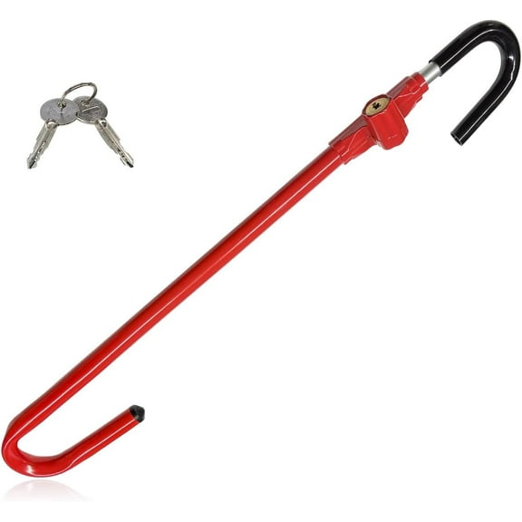 Car Steering Wheel Lock, Anti-Theft Car Device Steering Wheel Pedal Brake Lock with Keys, Adjustable Security Steering Wheel Lock Fit Distance from Steering Wheel to Pedal Within 21-30"