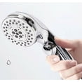 thumbnail image 4 of Juego de ducha de mano con botón de ducha tipo lluvia, parada de agua con un botón, cabezal de ducha presurizado para baño, cabezal de ducha de cinco funciones, 4 of 5