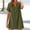 Army Green, variant on Munlar Women's Cotton Linen Midi Dress Black Loose T Shirt Dress Summer Casual Short Sleeve Sundress