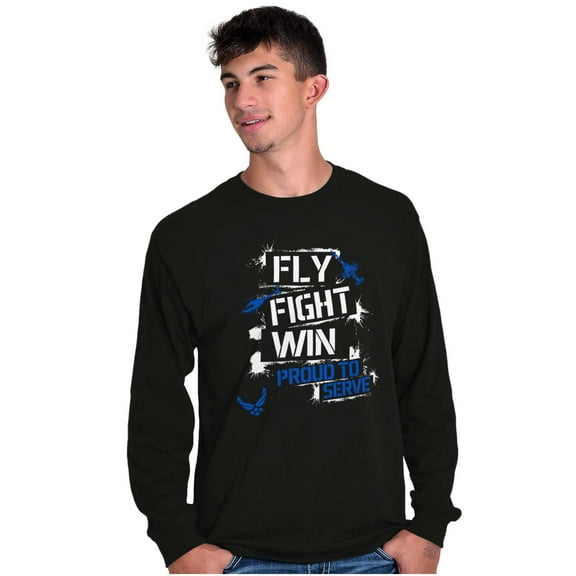 US Air Force Fly Fight Wind Pride Long Sleeve TShirt Men Women Brisco Brands S