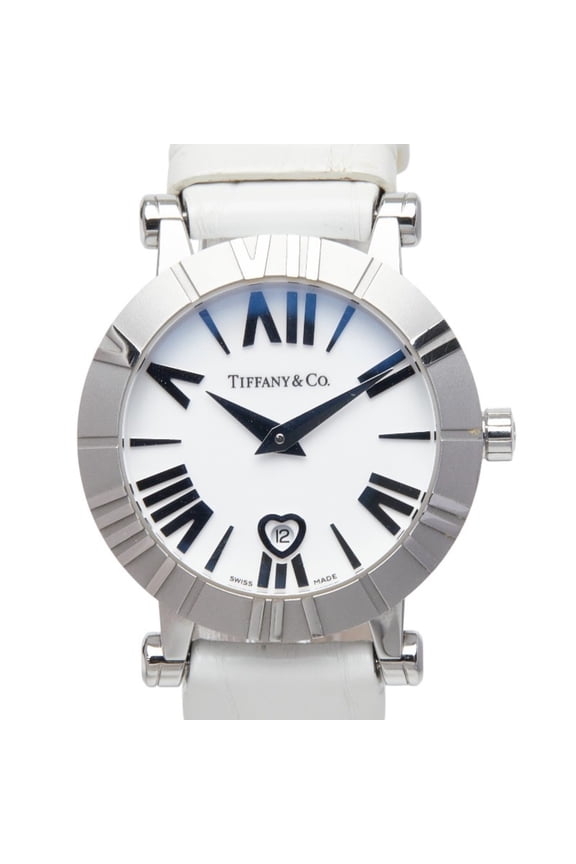 Pre-Owned Tiffany & Co. Atlas Heart Watch Z1300.11.11A20A71A Quartz White Dial Stainless Steel...