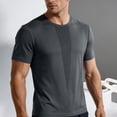 thumbnail image 6 of Men's Big & Tall Jacquard Muscle Slim Fit Athletic T-Shirts Tech Performance Workout Training Top Crew Neck Short Sleeve Quick Dry Breathable Mesh Back for Running, 6 of 7