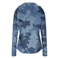 thumbnail image 5 of Camouflage Sun Protection Hoodie for Women UPF 50+ - Active Outdoor Long Sleeve Zip Up Jacket with Thumbholes & Pockets, Lightweight Athletic Rash Guard Blue L, 5 of 6