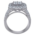 thumbnail image 2 of 925 Sterling Silver Womens Princess-Cut Cubic-Zirconia Square Fashion Ring Size 9, 2 of 2