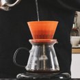 thumbnail image 1 of Pour Over Coffee Dripper, Plastic Flat Bottom Coffee Brewing Filter Cone, Pour Over Coffee Maker Slow Brewing Accessories for Home Restaurant Cafe Camping, 1 of 7