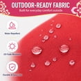 thumbnail image 6 of Millsilo 45" x 18" x 3" Outdoor Bench Cushion with Removable Cover, Water-Repellent UV Fade-Resistant Patio Cushion, High-Density Foam, Non-Slip Ties, Red, 6 of 10