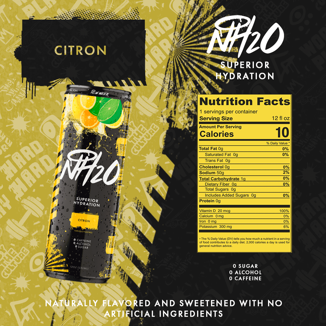 NH2O Superior Hydration Drink Variety Pack Zero Sugar Zero Caffeine Electrolyte 12-pack