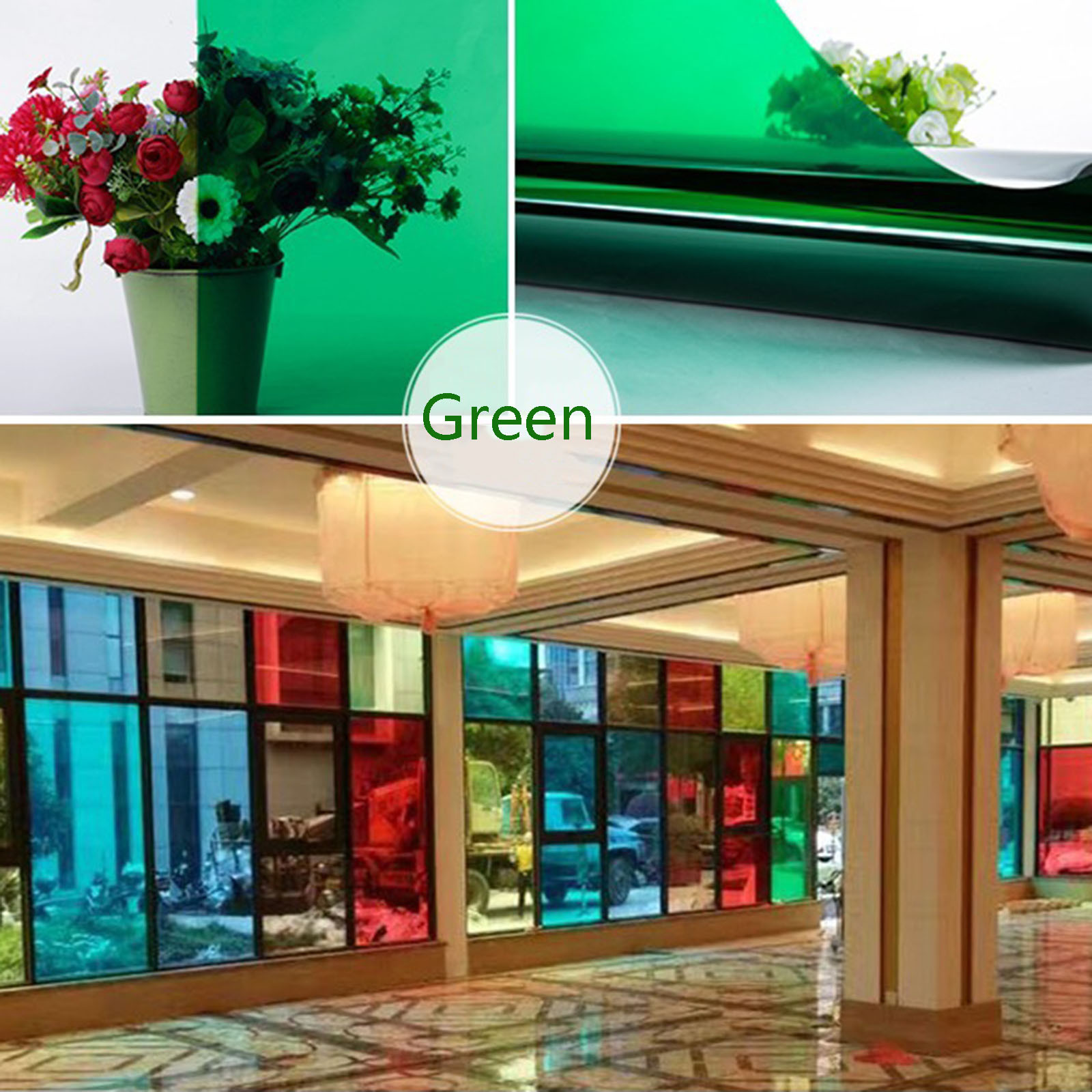 Stickers Two Way Perspective Color Decorative Film Home Building Window