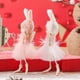 thumbnail image 2 of Advancent Muñeco colgante de árbol de Navidad de tela, colgante temático de Navidad desmontable bonito portátil, adorno de decoración de Kits de decoración para fiestas Rosado, 2 of 6