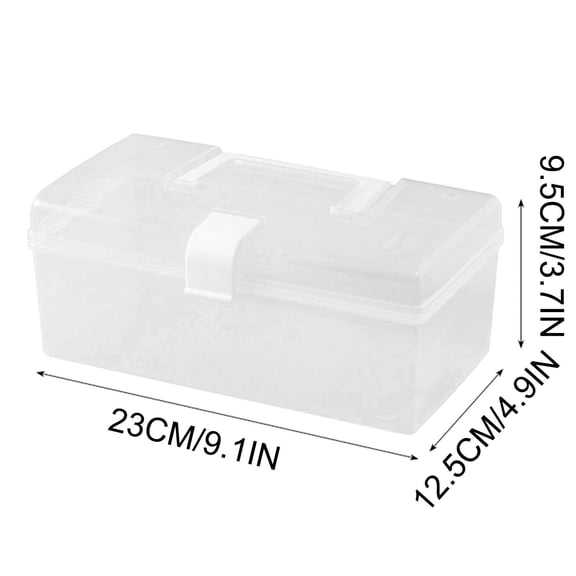 Leodye 1PCS Large Medication Safe Lock Box Food-grade Kitchen Refrigerator Food Storage Container -9.1*4.9*3.7IN