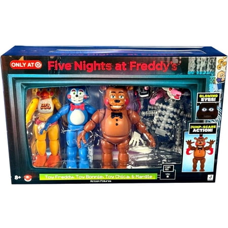FNAF 4-Pack Collectible Figures – Bonnie, Freddy, Chica & Mangle by Jazwares