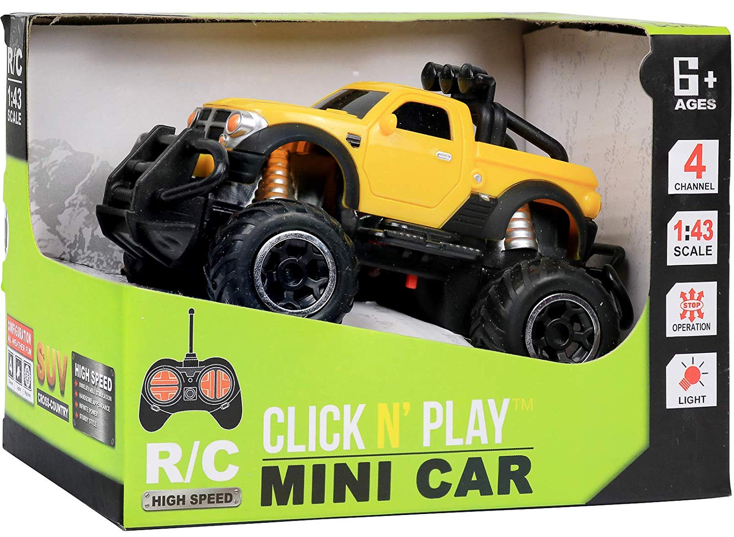 Click N' Play RC Remote Control Car, Mini Pickup Truck, Rock Crawler Radio Control Vehicle. - image 2 of 5
