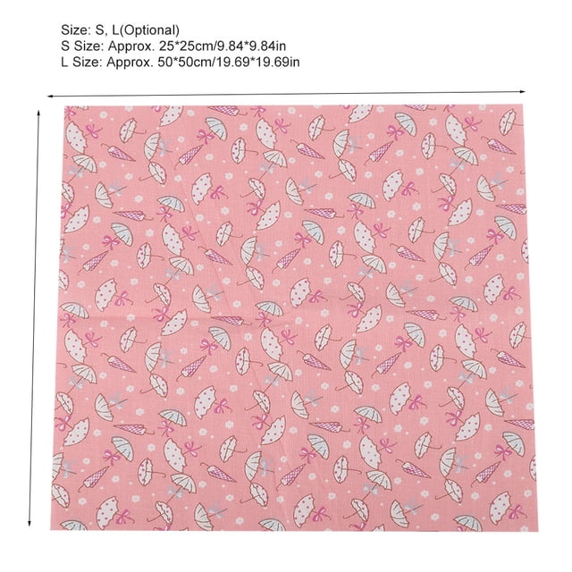 Fleurs Roses Tissu en Coton Carrés Couture Patchwork pour Décoration Intérieure