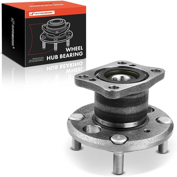 A-Premium Rear Wheel Bearings and Hub Assembly Compatible with Ford Fiesta 2011 2012 2013 2014 2015 2016 2017 2018, w/4-Lug, Replace # 512490