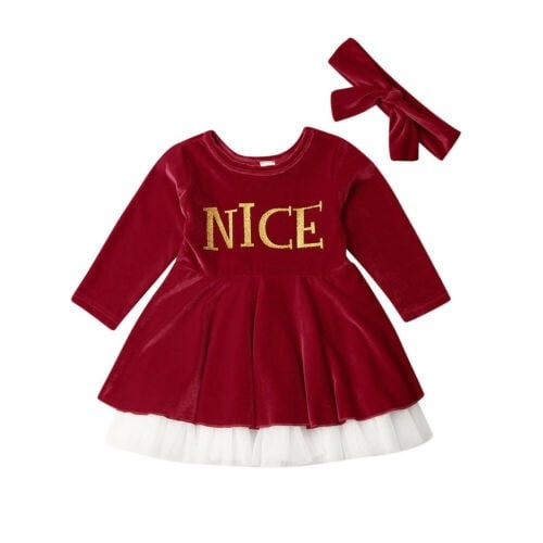 velvet newborn dress