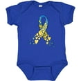 thumbnail image 3 of Inktastic Down Syndrome Awareness Blue and Yellow Hearts Ribbon Boys or Girls Baby Bodysuit, 3 of 5