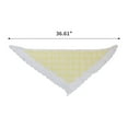 thumbnail image 3 of Unique Bargains 1 Pc French Lace Triangle Bandana Plaid Turban Crochet Hair Scarf for Women Yellow White, 3 of 5