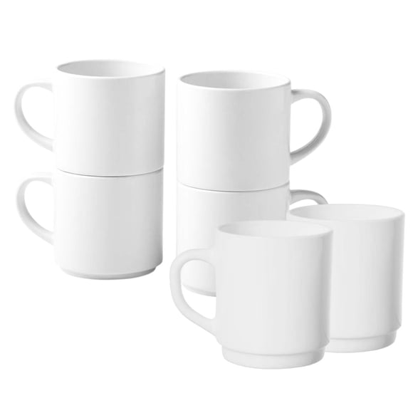 Taza Zelie de Opal Blanca 6 Piezas